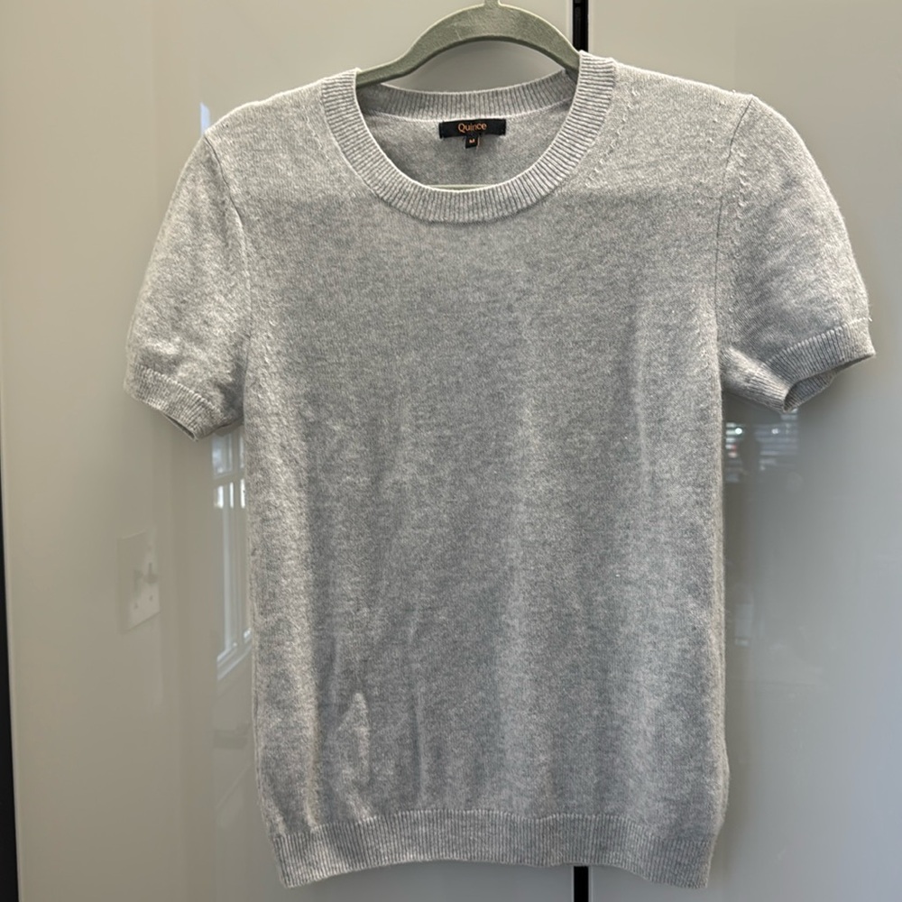 Quince Cashmere short sleeve sweater